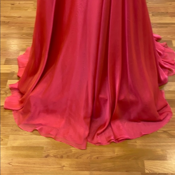 Strawberry prom dress with beads - Picture 3 of 8
